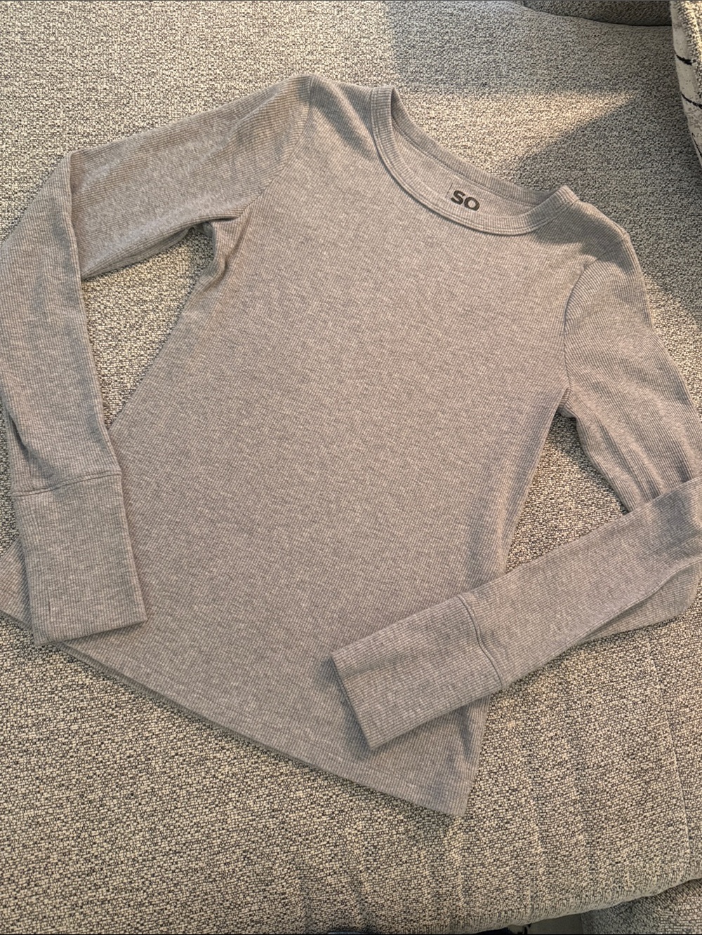 SO Heather Gray Crewneck Long-Sleeve Sweater